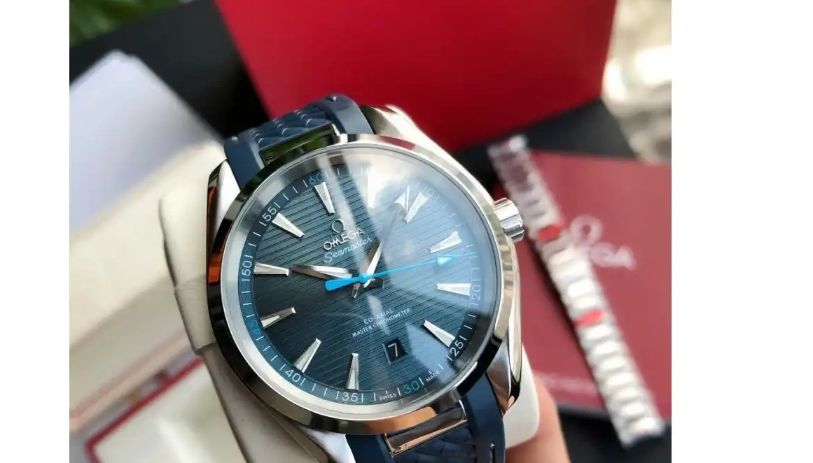 MY8215+Free Dial Bracelet SS Aqua Terra 41mm Blue GDF 150M 0510